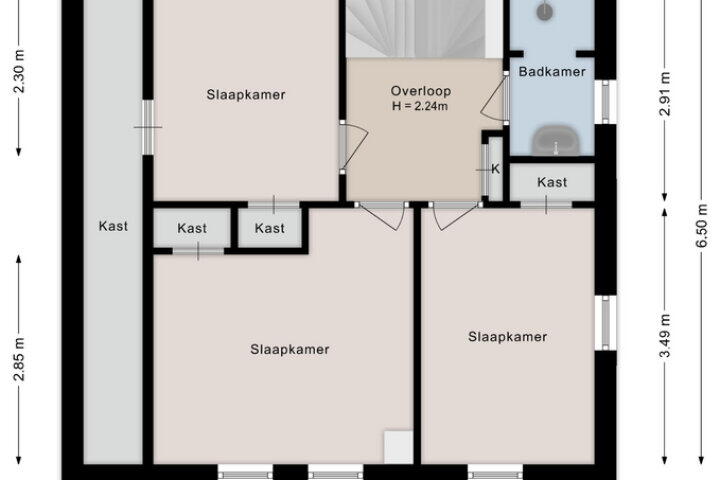 Plattegrond – Ter Zwege 1, Tuk