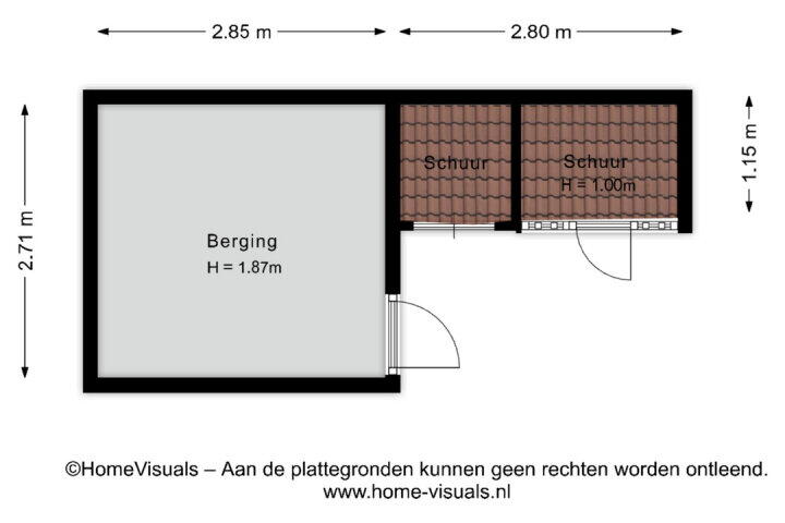 Plattegrond – Ter Zwege 1, Tuk