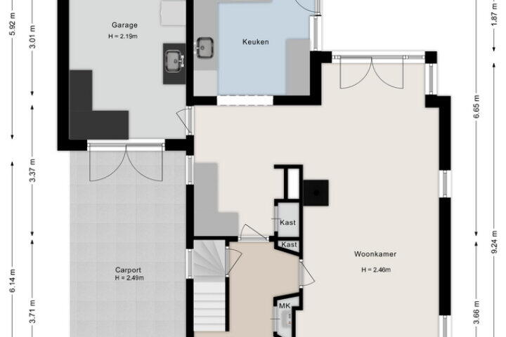 Plattegrond – Ter Zwege 11, Tuk
