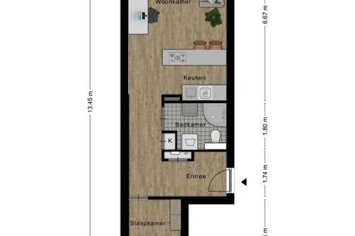 Plattegrond – Teteringsedijk 144 A1, Breda