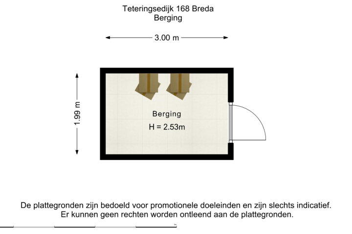 Plattegrond – Teteringsedijk 168 E, Breda