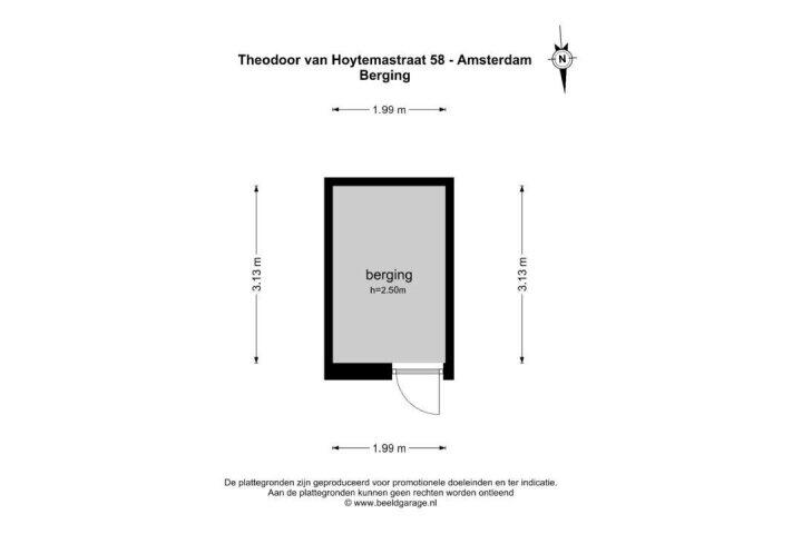 Plattegrond – Theodoor van Hoytemastraat 58, Amsterdam