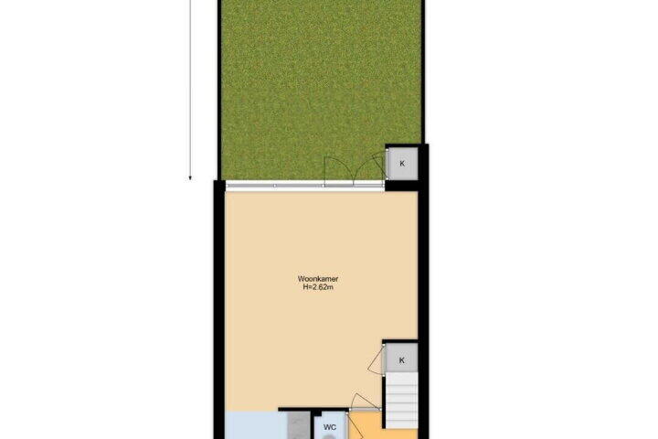 Plattegrond – 't Hert 128, Leidschendam