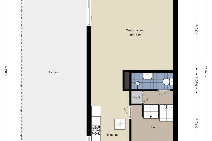 Plattegrond – Tholenseweg 68, Amstelveen