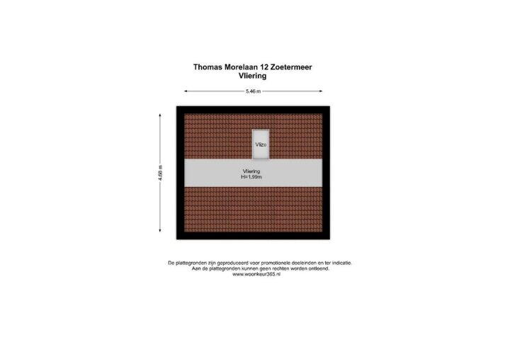 Plattegrond – Thomas Morelaan 12, Zoetermeer