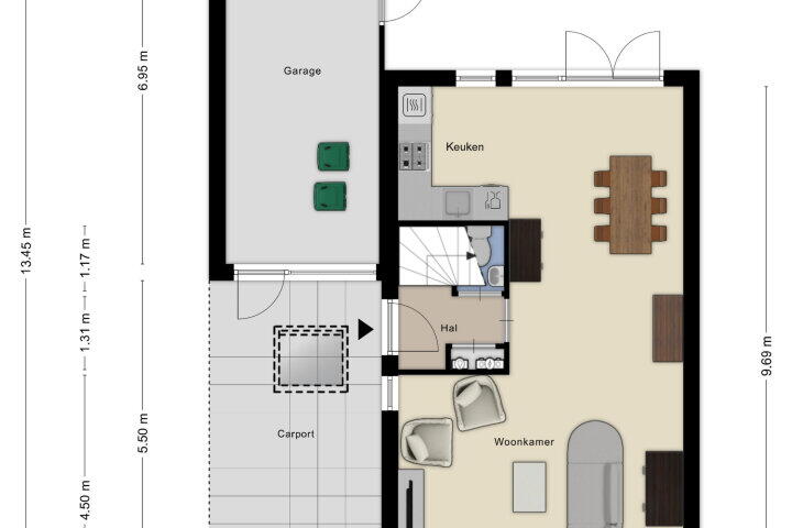 Plattegrond – Thorbeckelaan 150, Roosendaal