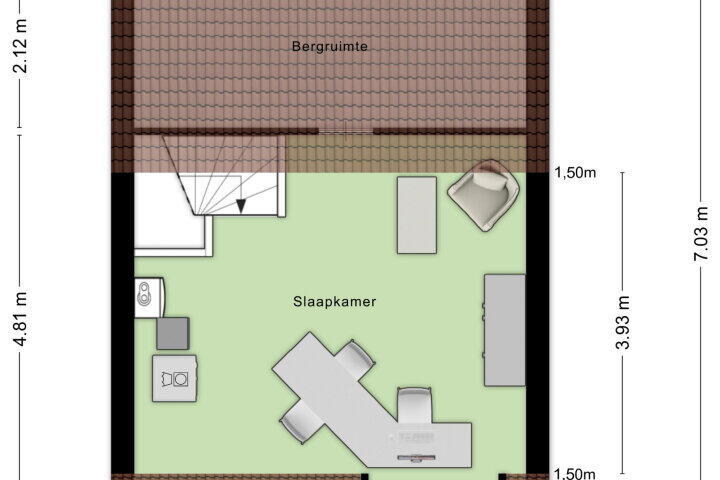 Plattegrond – Thorbeckelaan 150, Roosendaal