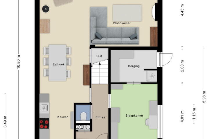 Plattegrond – Thorbeckelaan 28, Roosendaal