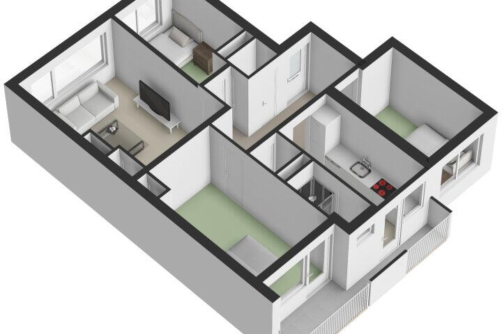 Plattegrond – Thorbeckestraat 52 1, Arnhem