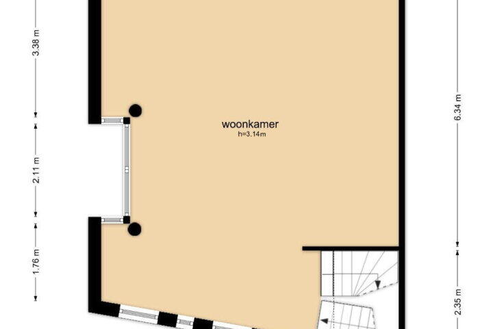 Plattegrond – Thorbeckewal 49, Zwolle