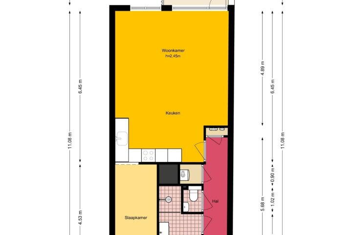 Plattegrond – Tielstraat 30, Amsterdam