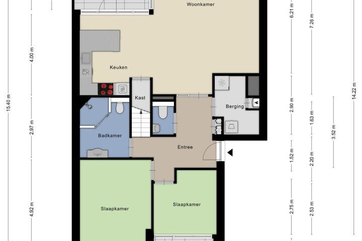 Plattegrond – Tienakker 42, Wijchen