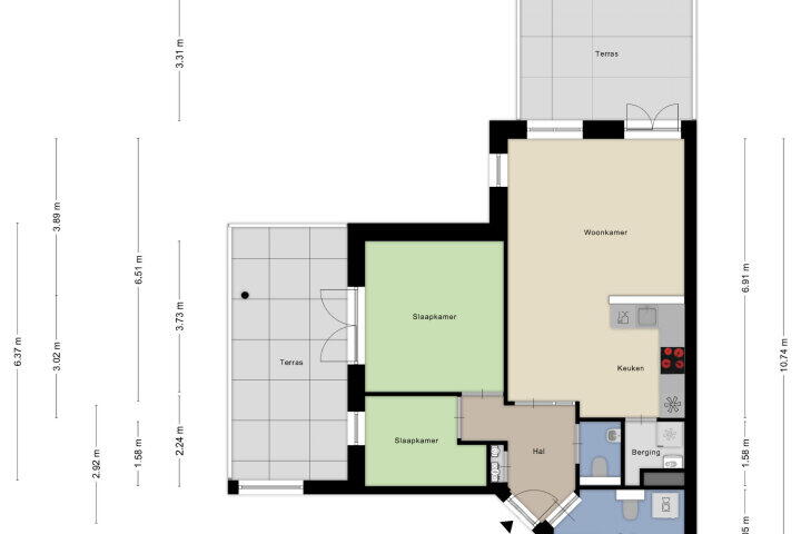 Plattegrond – Tienakker 8, Wijchen