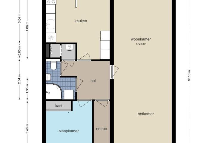 Plattegrond – Tiengemeten 77, Amstelveen