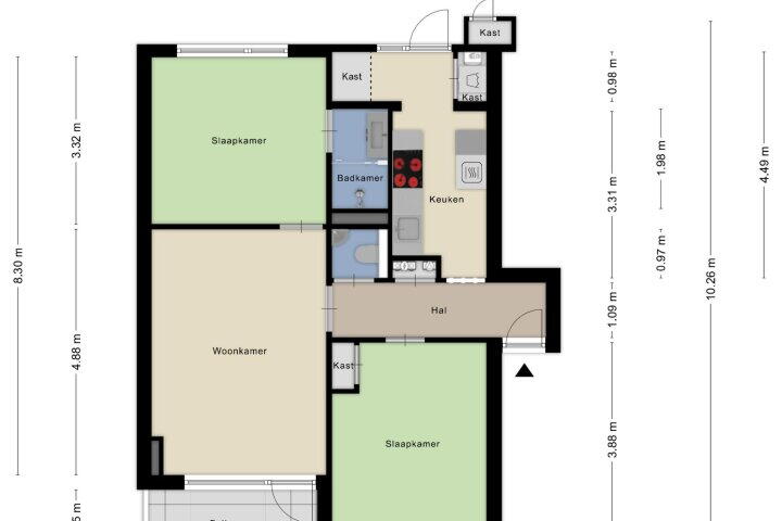 Plattegrond – Tijgerstraat 161, Nijmegen