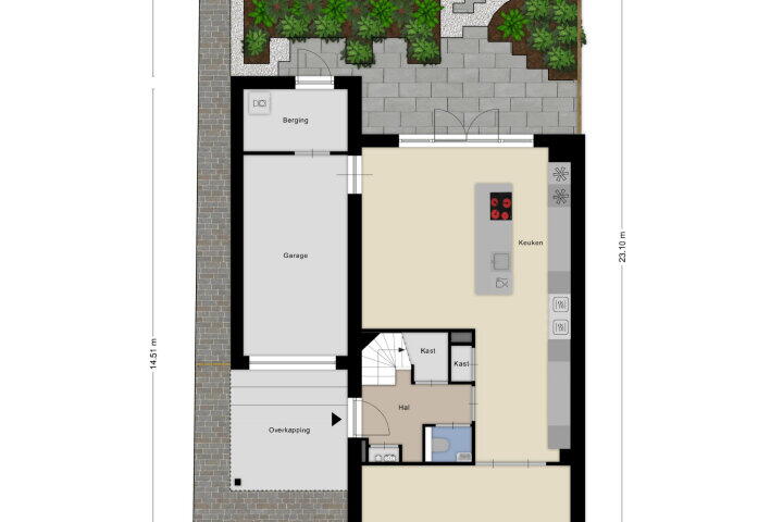 Plattegrond – Timmerman 43, Wijchen