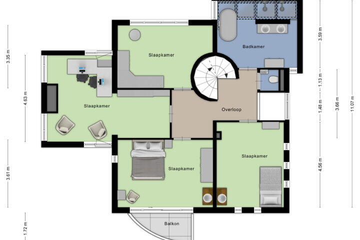 Plattegrond – Tindijk 1, Roosendaal