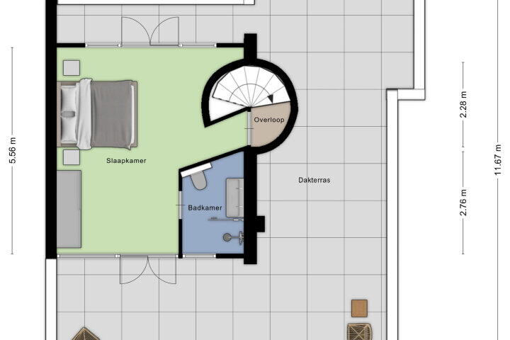 Plattegrond – Tindijk 1, Roosendaal