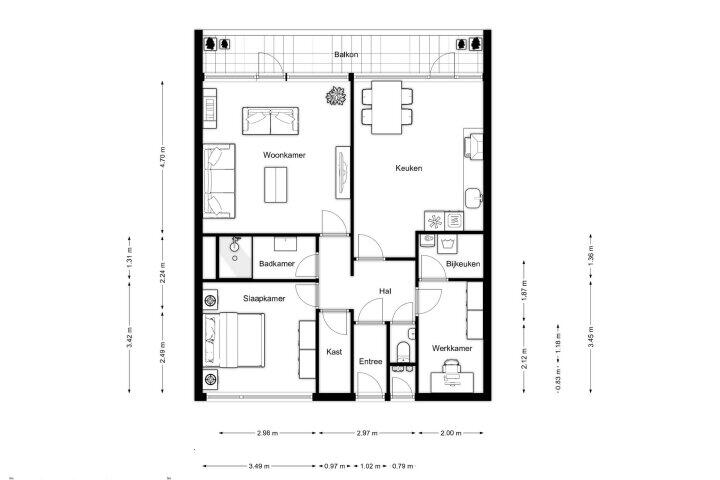 Plattegrond – Tjaarda 378, Drachten