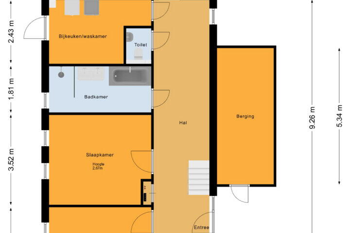 Plattegrond – Toenzalstraat 13, Almere
