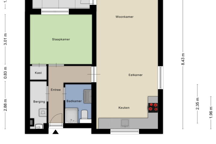 Plattegrond – Tolhuis 1225, Nijmegen