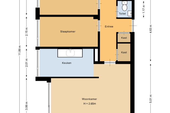 Plattegrond – Tolhuis 4008, Nijmegen