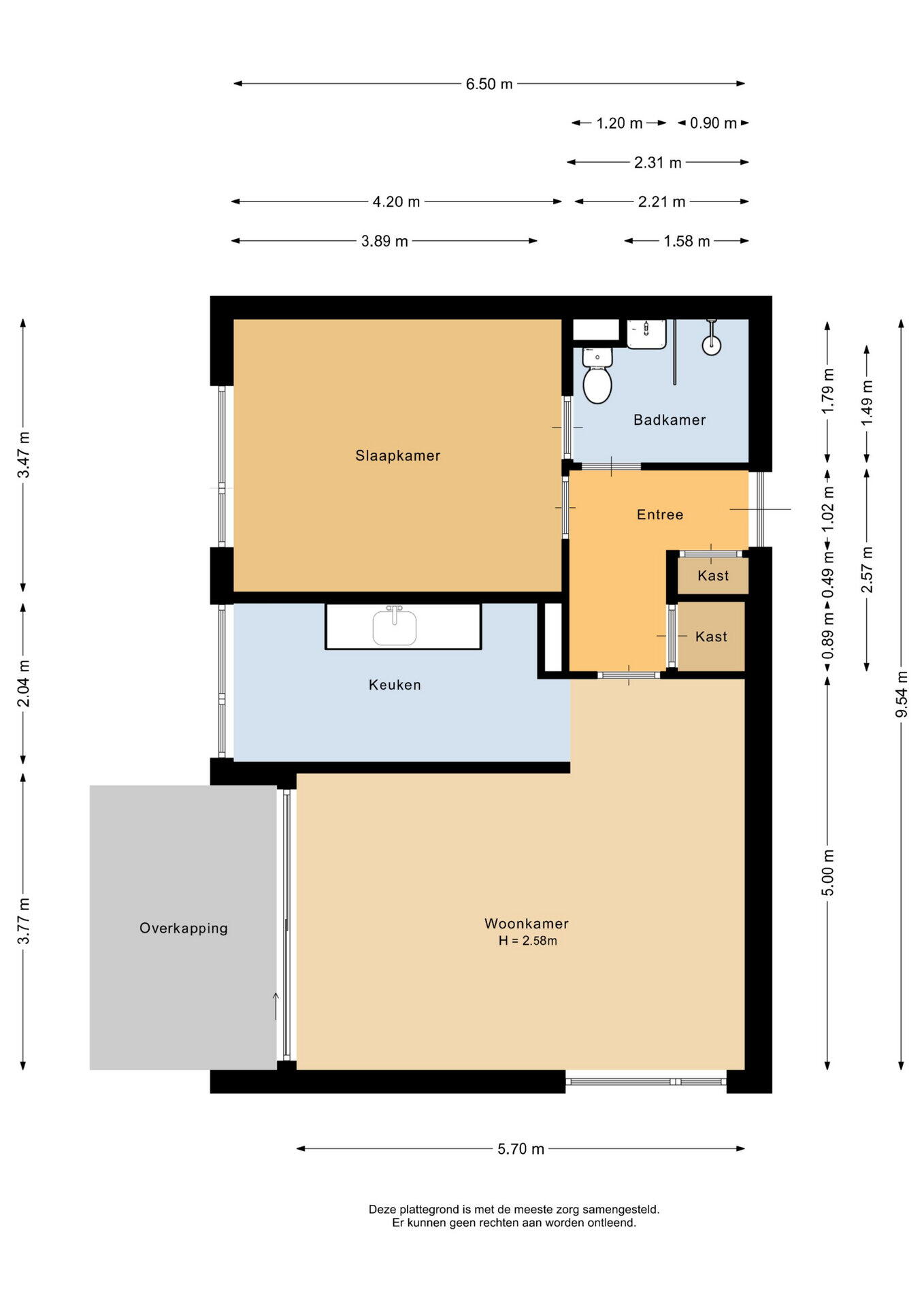 Plattegrond 1 - Tolhuis 4266, Nijmegen