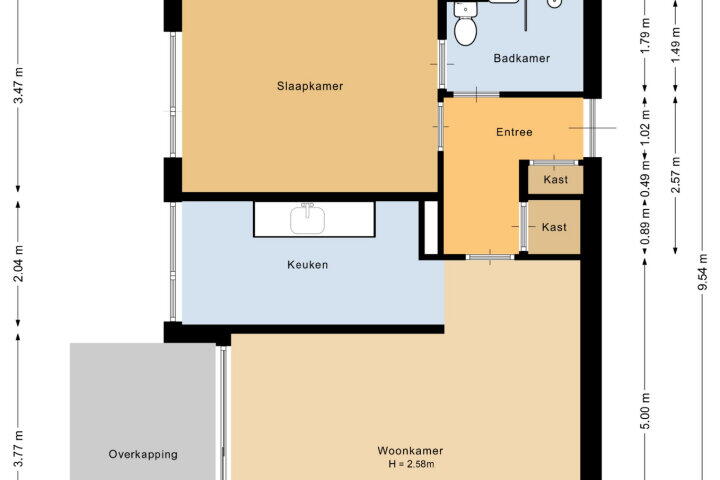 Plattegrond – Tolhuis 4266, Nijmegen