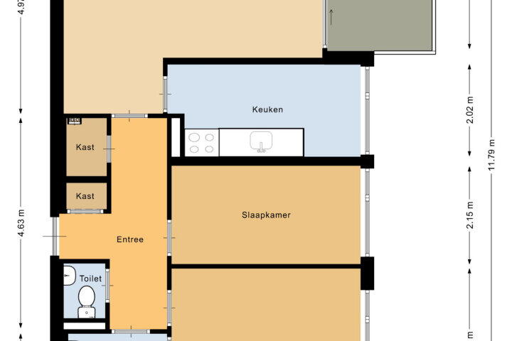 Plattegrond – Tolhuis 4271, Nijmegen