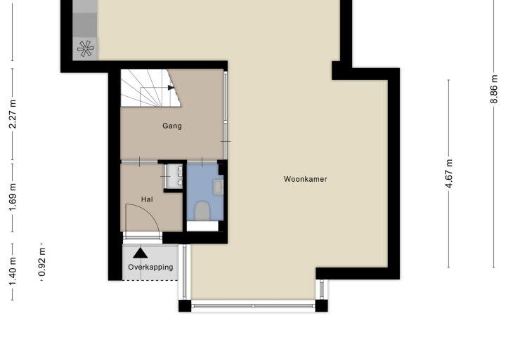 Plattegrond – Tolhuis 7612, Nijmegen