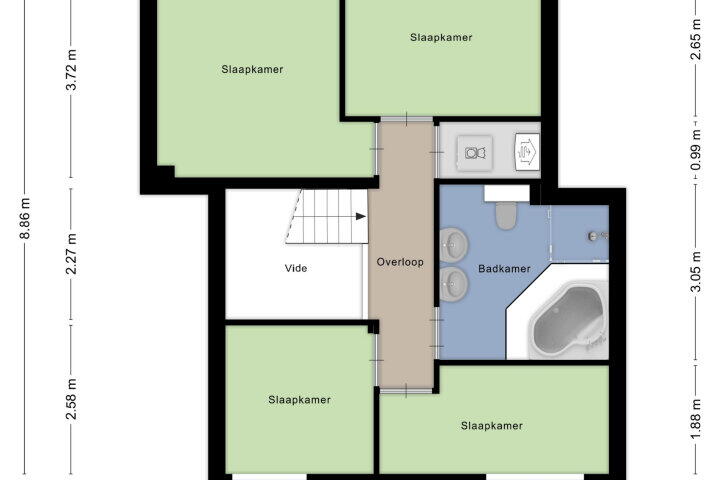 Plattegrond – Tolhuis 7612, Nijmegen
