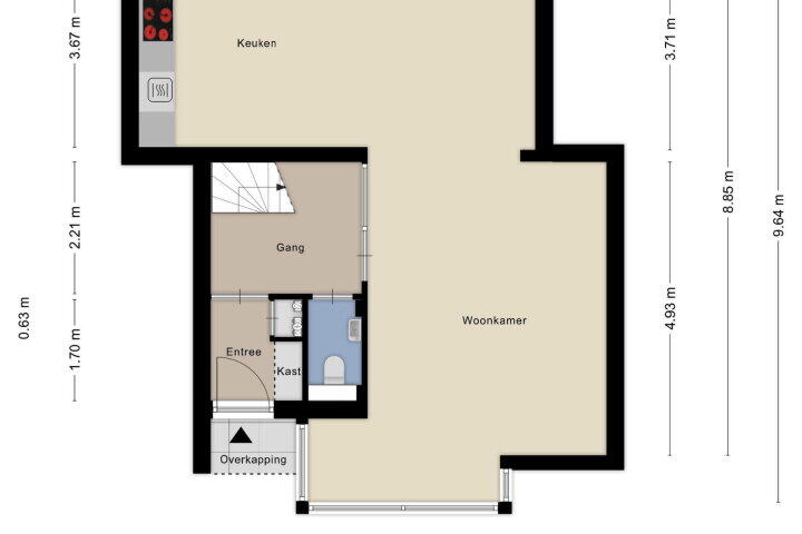 Plattegrond – Tolhuis 7618, Nijmegen