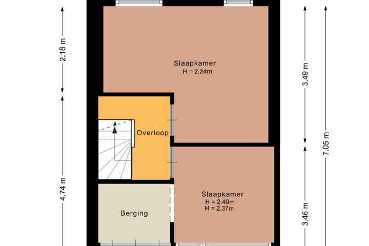 Plattegrond – Tollensstraat 8, Gouda