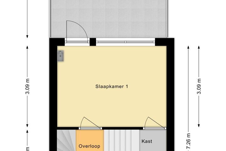Plattegrond – Tolstraat 2 B, Alphen aan den Rijn
