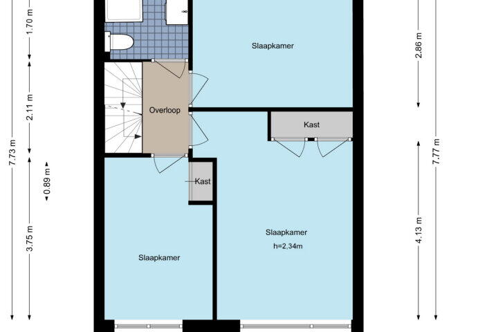 Plattegrond – Top Naefflaan 4, Amstelveen