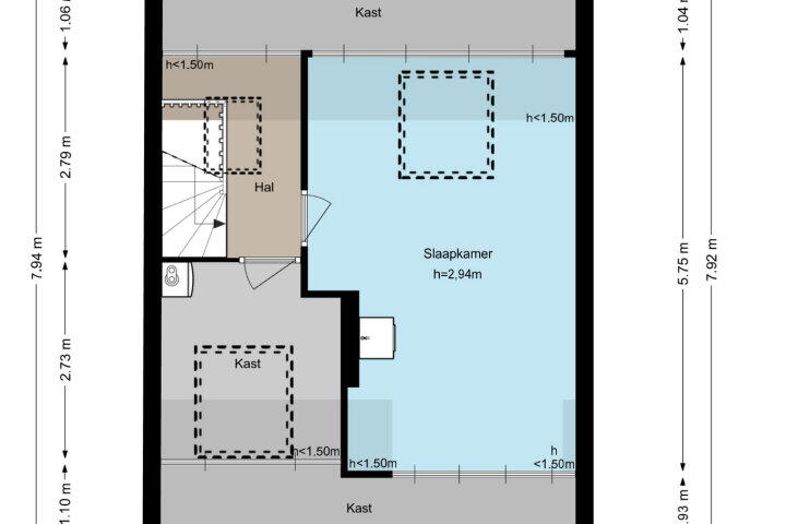 Plattegrond – Top Naefflaan 4, Amstelveen