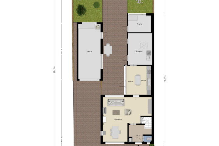 Plattegrond – Torenbaan 44, Heerle