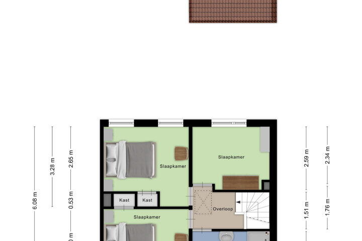 Plattegrond – Torenbaan 44, Heerle
