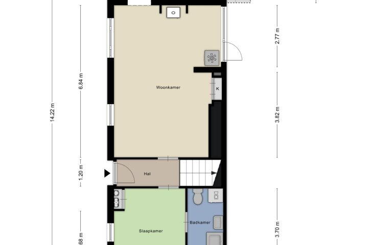 Plattegrond – Torenstraat 13, Balgoij