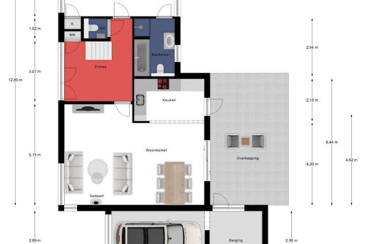 Plattegrond – Torenstraat 4, Horst