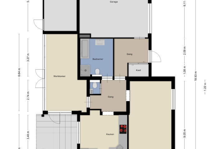 Plattegrond – Torenstraat 7, Gassel