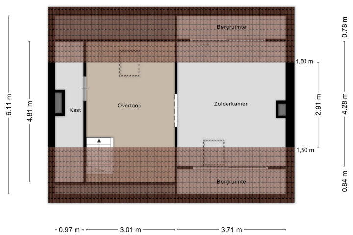 Plattegrond – Torenstraat 7, Gassel