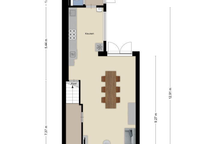 Plattegrond – Torenstraat 10, Roosendaal