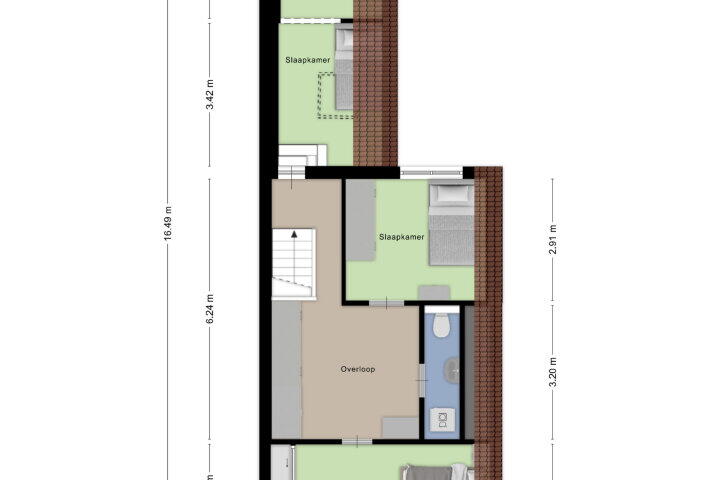 Plattegrond – Torenstraat 10, Roosendaal