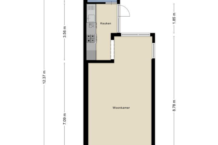 Plattegrond – Torenstraat 24, Alphen aan den Rijn