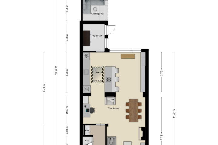 Plattegrond – Toussaintlaan 52, Roosendaal