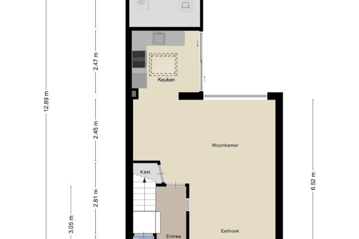 Plattegrond – Toutenburgstraat 3, Arnhem