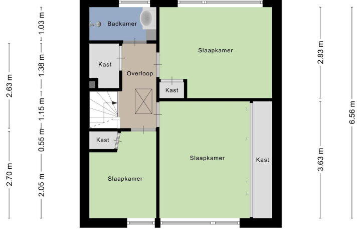 Plattegrond – Toutenburgstraat 3, Arnhem