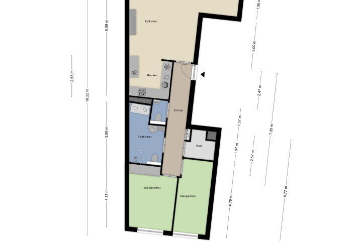 Plattegrond – Touwslagersbaan 24 B, Wijchen