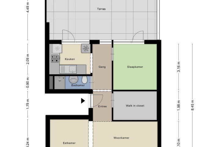 Plattegrond – Touwslagersbaan 6 A, Wijchen